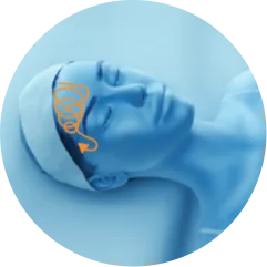 3D head diagram showing the forehead for EMface facial toning in Amsterdam