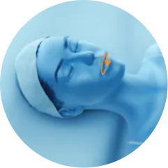 3D head diagram showing the lips for EMface facial toning in Amsterdam